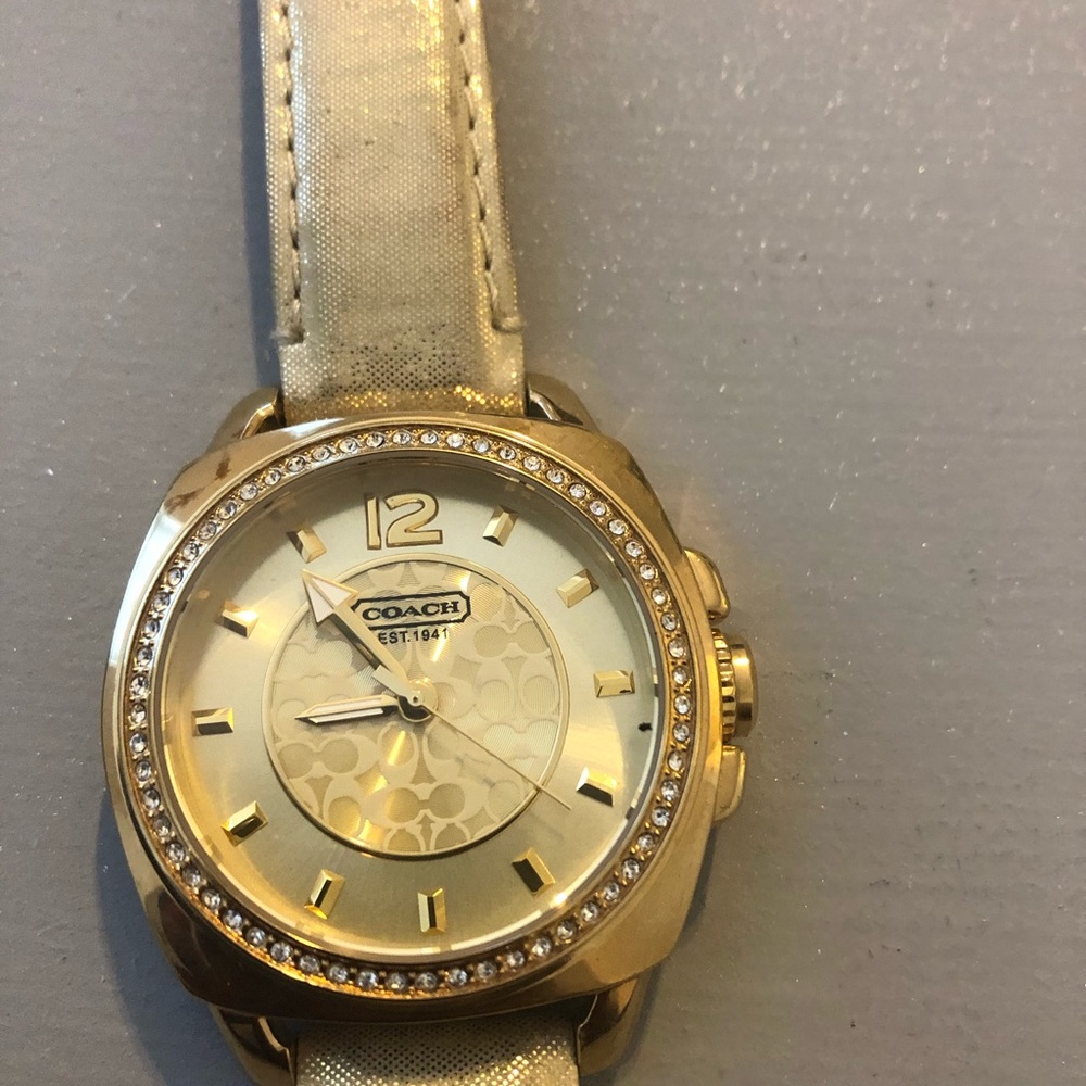 Gold shimmery Coach watch